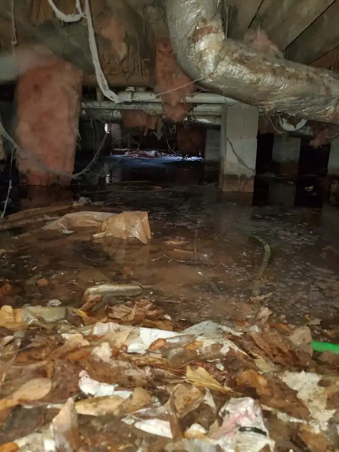 Crawl space flood assessment for Commercial Water Damage Restoration in Wauwatosa