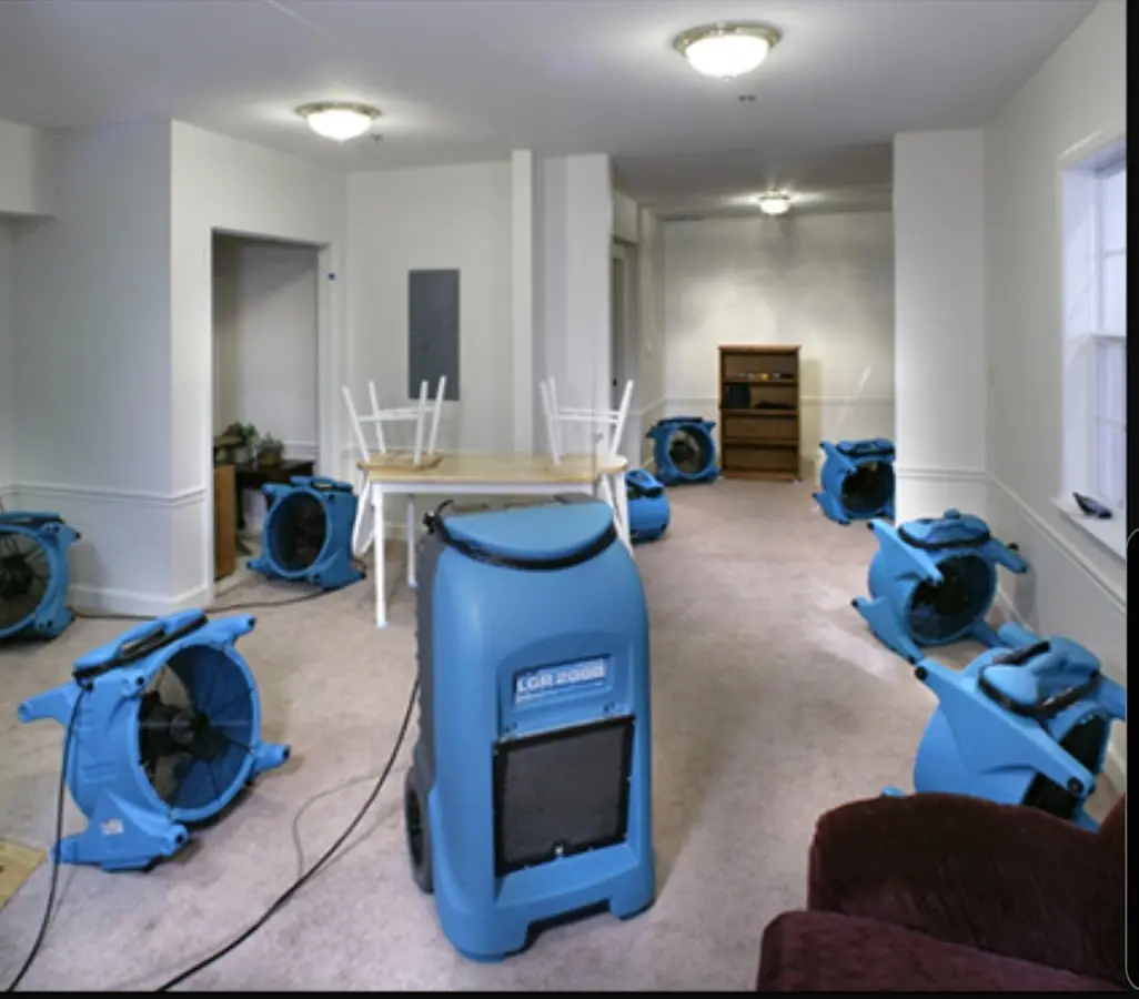Air movers and dehumidifier setup for Water Extraction & Removal in Wauwatosa